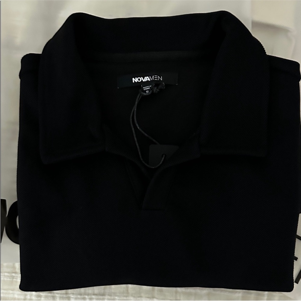 Fashion Nova Black Polo Shirt